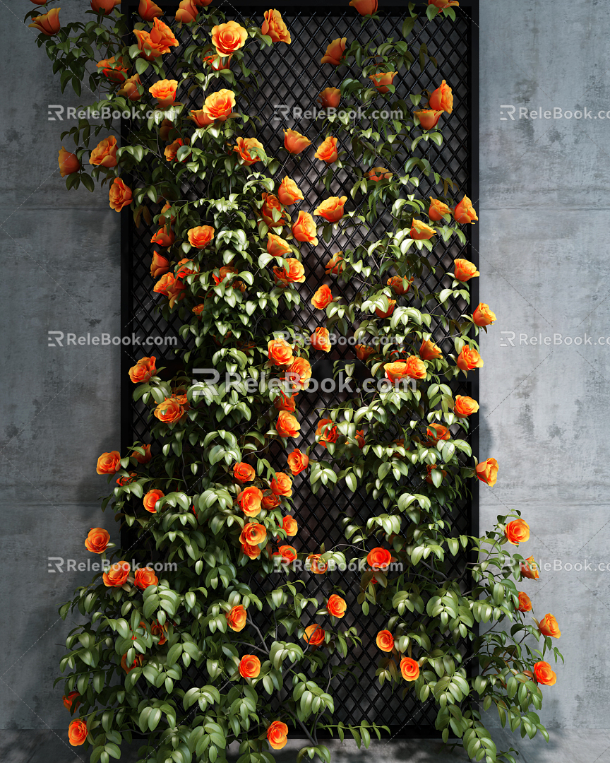 INDUSTRIAL LOFT PLANT WALL PLANT 3d model