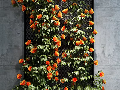 INDUSTRIAL LOFT PLANT WALL PLANT 3d model