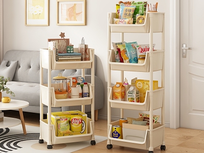 Trolley Storage Rack Snack Storage Rack Storage Rack Living Room Storage Rack 3d model