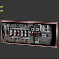 Practical Electrical Control Panel With Organized Circuit Breakers And Color Coded Wires