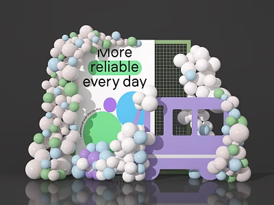 Modern Meichen Display Window Meichen Balloon Meichen Balloon Combination Pin-in Area Activity Meichen 3d model