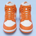 Nike High Top Orange And White Leather Stylish Comfortable Casual Athletic Shoes