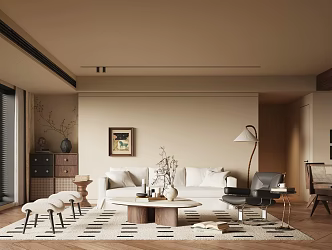 modern living room 3d model