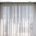White Sheer Curtains for Window with Light Filtering and City View 3d model