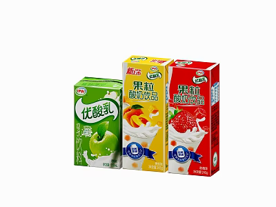 Modern beverage yogurt beverage single pack 3d model