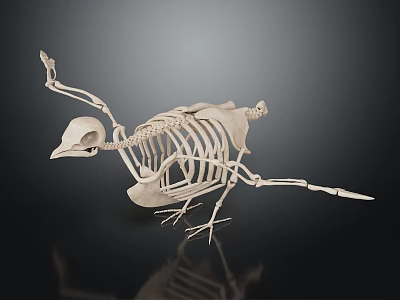 Avian Skeleton Anatomical Structure With Detailed Bone Framework And Scientific 3d model