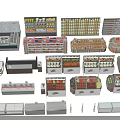 Various Retail Display Shelves With Different Designs And Merchandise Storage Solutions