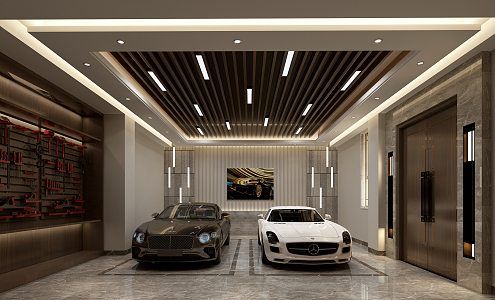 New Chinese Garage Beautiful Garage 3d model