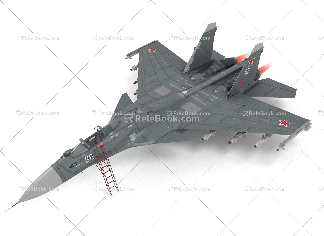 Jet Fighter Aircraft Military Vehicle 3d model