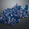 Detailed 3D City Model Showcasing Urban Building Complex And Skyscraper Architecture