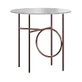 Modern Coffee Tables With Metal Frames And Marble Tops In Round Oval Shapes