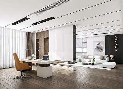 Modern Office Study Office Lounge 3d model