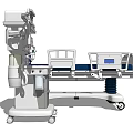 Advanced Medical Bed With Monitoring Device Control Panel And Movable Wheels For Hospitals