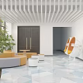 Book Art Inspired Library Interior With Bookshelves And Seating Areas