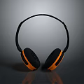 Modern Over Ear Computer Headphones With Black And Orange Design And Comfortable Fit