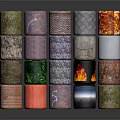 Stacked Cylindrical Sculpture Carvings Featuring Various Colors Textured Surfaces And Diverse Patterns