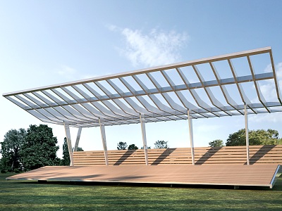 Modern Landscape Structures Park Structures Park Corridor Frame Park Rest Pavilion model