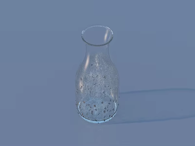 Daily Living Transparent Glass Vase With Speckled Texture And Smooth Surface 3d model