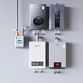 Panasonic Kitchen Appliances Wall Mounted Water Heaters With Modern Digital 3d model