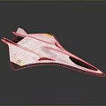 Futuristic White Aerodynamic Stealth Aircraft With Sleek Body And Blue Accents