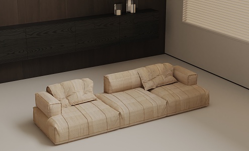 Three-seat sofa 3d model