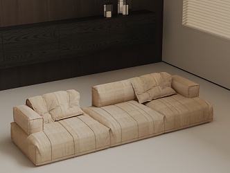 Three-seat sofa 3d model