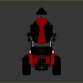 Red And Black Electric Wheelchair With Modern Design And Four Wheels