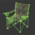 Portable Camouflage Folding Chair With Metal Frame And Armrest Cup Holders