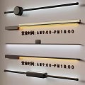 Illuminated Wall Mounted Business Hours Display With AM9 To PM6 Timing