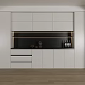 Sleek Modern White Black Shoe Cabinet Design With Drawers Cabinets LED Lighting And Storage