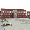 Modern Auditorium Architecture Village Square Auditorium Architecture 3d model