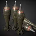 Mortar shell 120mm shell weapon ammunition 3d model