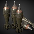 Mortar shell 120mm shell weapon ammunition 3d model