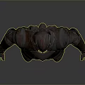 Detailed Game Movie Character In Metallic Armor With Blue Accents And Shiny Surface