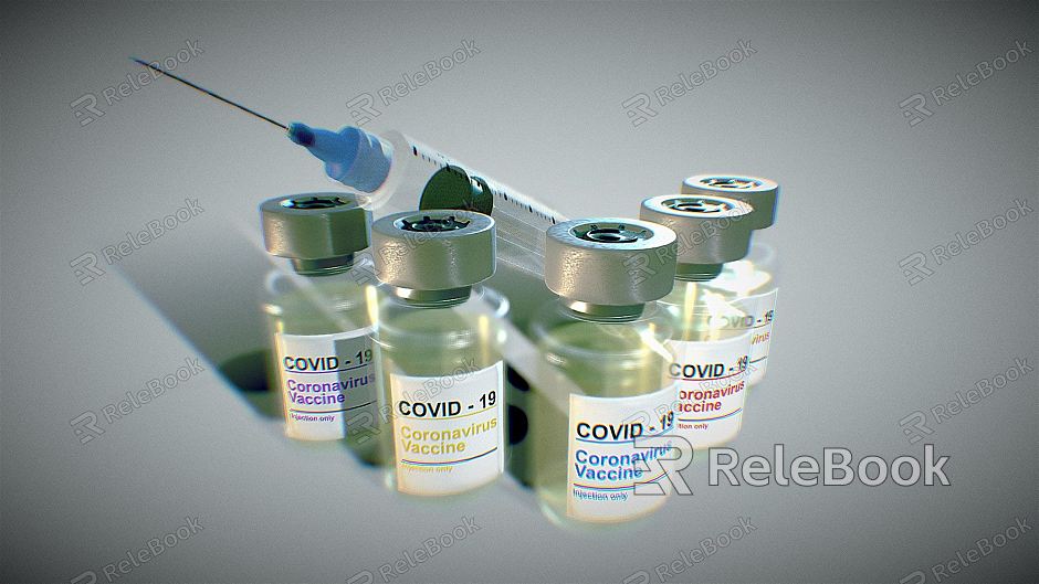 modern medicine bottle vaccine bottle vaccine bottle model