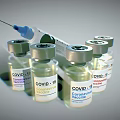 Essential COVID-19 Vaccine Medical Devices With Syringe And Glass Vials