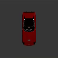 Red Vintage Sports Car With Black Roof And Sleek Classic Design