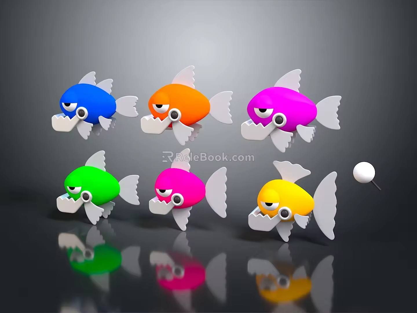 Modern game character bionic robot fish robot fish freshwater fish 3d model