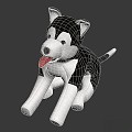 Modern Other livelig Plush Toy Dog Siberian Husky Husky Dog 3d model