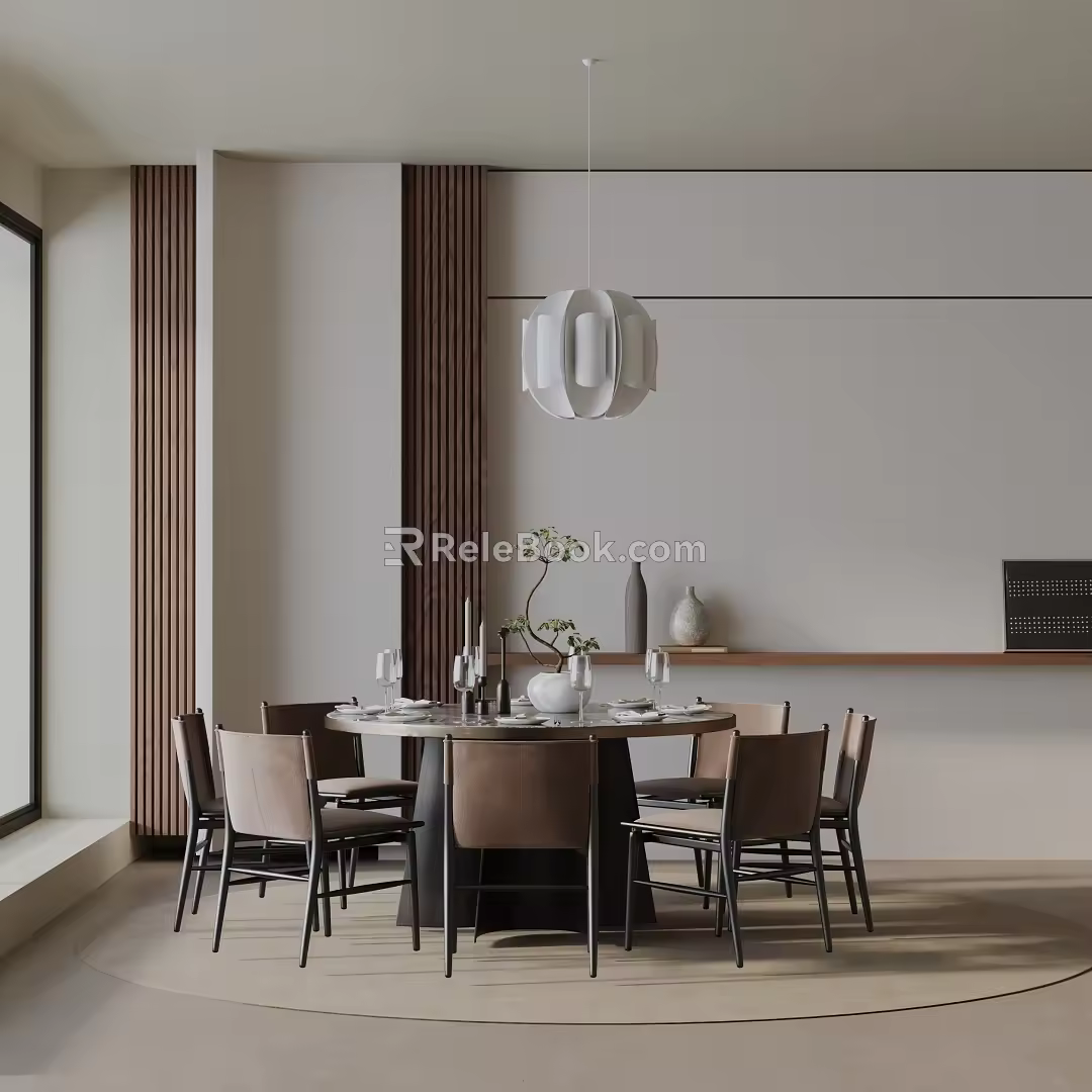 Modern table combination 3d model