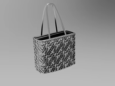 Elegant Silver Ornamental Decor Set With Woven Pattern And Handle Design 3d model