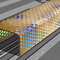 Hexagonal grid gallery pavilion subway entrance bus platform 3d model