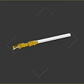 3D Rendered Shiny Metallic Key Featuring Golden Accent And Silver Reflective Handle