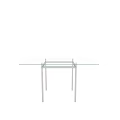 Modern Transparent Glass Table With Sleek Metal Legs And Minimalist Design