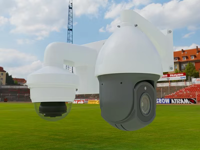 Outdoor Surveillance Cameras Installed At Sports Stadium For Public Security Monitoring 3d model