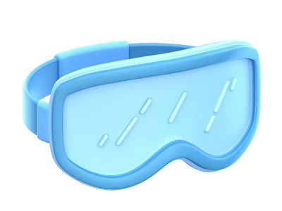 Blue Sports Swimming Goggles With Comfortable Strap Clear Lens And Lightweight Design 3d model