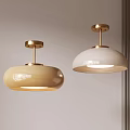 Cream wind ceiling lamp 3d model