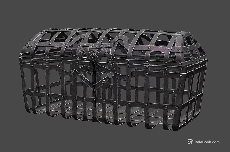 Iron Grid Design Decorative Ornament Set For Vintage Home Decor Accent 3d model 