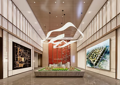 New Chinese Sales Office Sales Department 3d model