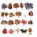 Landscape tree color leaf tree flower shrub street tree red maple crape myrtle cherry blossom ginkgo magnolia 3d model